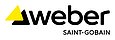 Logo Saint-Gobain Weber in schwarzer Schriftfarbe und gelbem Dreieck